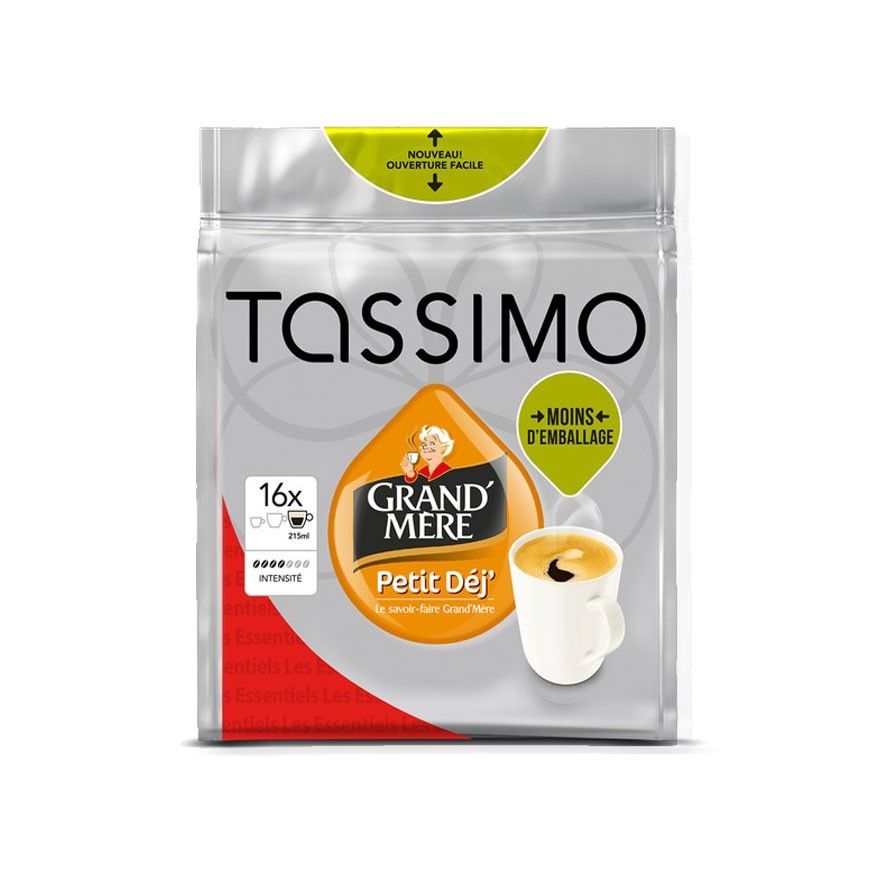 Tassimo Café Dosettes - 80 boissons Grand Mère Petit Déjeuner (lot de 5 x  16 boissons) : : Epicerie