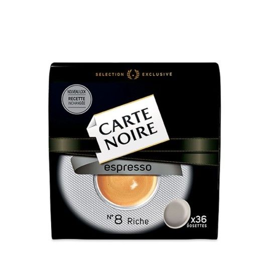 Café dosettes Compatibles Senseo Corsé n°6 CARTE NOIRE : la boite de 36  dosettes à Prix Carrefour