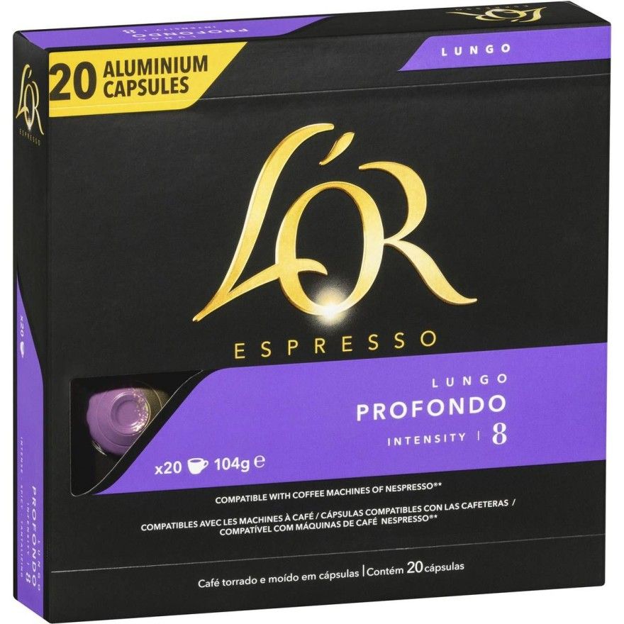L'Or Lungo Profondo N°8 (Maxi Pack) compatible Nespresso® - 40