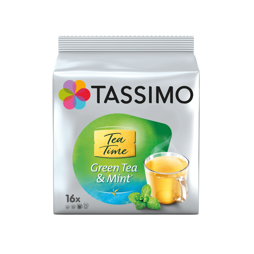 TASSIMO Dosettes de thé tea time thé vert et menthe 16 dosettes 40g pas  cher 