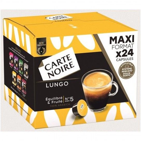 Carte Noire Lungo (Maxi Format) compatible Dolce Gusto - 24