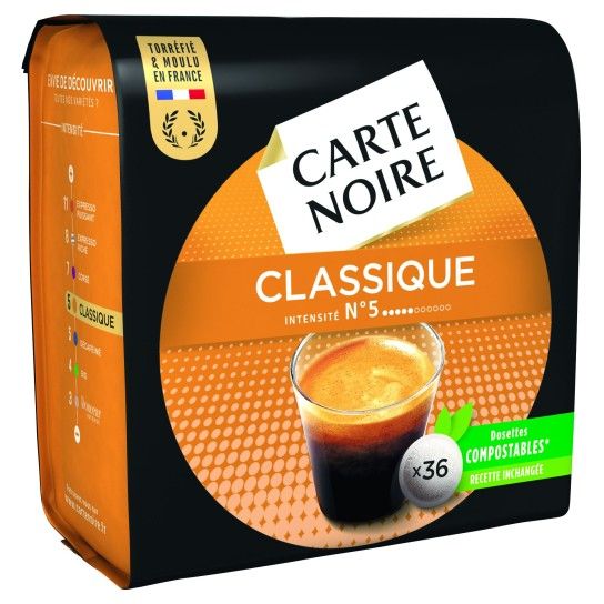 Café dosettes Compatibles SENSEO Doux n°3 CARTE NOIRE : la boite de 36  dosettes à Prix Carrefour