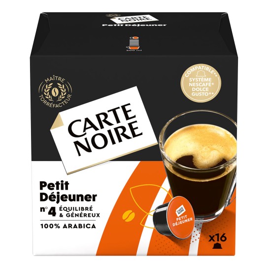 Café Dosette Velours Noir Petit Déjeuner - Carte Noire